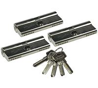 ChiliTec Lock Cylinder 80 mm 40/40 mm Pack of 3 Door Cylinder