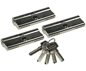 ChiliTec Lock Cylinder 80 mm 40/40 mm Pack of 3 Door Cylinder