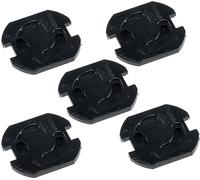 ChiliTec Socket Protector, Pack of 5, Touch Protection with Rotary Mechanism for Earthing Contact Sockets, Black