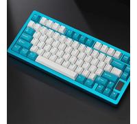 Chilkey ND75 Aluminum Keyboard 75% Percent Wireless Gaming Mechanical Keyboard with LCD Screen, Quick Assembly, BT/2.4G/USB-C, Hot Swappable Per-Key RGB Custom Blue Key Board for Laptop Office PC