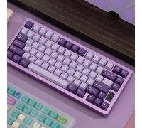 Chilkey ND75 Wireless Mechanical Gaming Keyboard with LCD Display, Quick Assembly, BT/2.4G/USB-C, Hot-Swappable by RGB Key Customized for Laptop, Office, PC