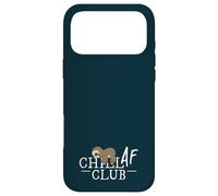 Chill AF Club! Doing Nothing Deluxe Chilling Sloth Case for iPhone 17 Pro Max