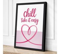 Chill and Take It Easy Canvas Wall Art Print 18x12 Inch