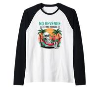 Chill Art with Karma Patience Vacation Vibes Zen Halloween Raglan Baseball Tee