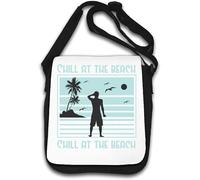 Chill At The Beach Blue Logo Shoulder Bag White