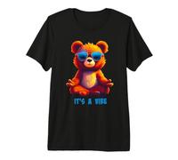 Chill Bear Vibe - Relaxed Meditation Graphic Tee Premium T-Shirt