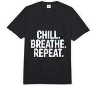 Chill Breathe Repeat Relaxation Mindset Comfort Colors Adult Heavyweight T-Shirt