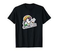 Chill Bro Funny Rasta Parrot Design T-Shirt