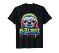 Chill Bro Sloth Graffiti Style Funny Animal Design T-Shirt