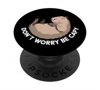 Chill Capybara Relax Vibes Graphic Dont Worry Be Capy PopSockets Adhesive PopGrip