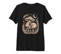 Chill cottagecore Capybara Enjoying the Magical Night Sky Premium T-Shirt