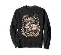 Chill cottagecore capybara enjoying the magical night sky Sweatshirt