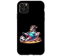 Chill Cow On Beach With Soccer Ball Summer Vibes Case for iPhone 11 Pro Max