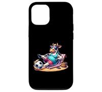 Chill Cow On Beach With Soccer Ball Summer Vibes Case for iPhone 12/12 Pro