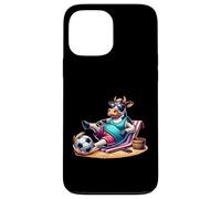 Chill Cow On Beach With Soccer Ball Summer Vibes Case for iPhone 13 Pro Max