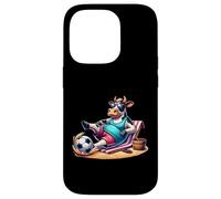 Chill Cow On Beach With Soccer Ball Summer Vibes Case for iPhone 14 Pro