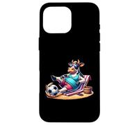 Chill Cow On Beach With Soccer Ball Summer Vibes Case for iPhone 16 Pro Max