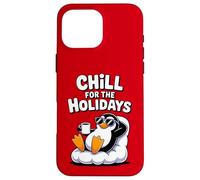Chill For The Holidays Cute Winter Holiday Christmas Penguin Case for iPhone 16 Pro Max