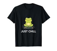 Chill Frog Funny Relaxed Frog Meme Tee Minimal Aesthetic T-Shirt