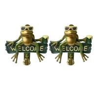 Chill Frog Welcome Doorbell, Hand-Painted Beer-Drinking Frog with Sunglasses, Wearing Hilarious Frog Doorbell, Funny Outdoor Decorative Door Bell, for Porch, Garden Gate