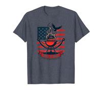 Chill, Grill, Fulfill The American Dream T-Shirt, Men, Heather Blue, 6XL