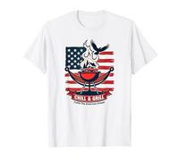 Chill, Grill, Fulfill The American Dream T-Shirt, Men, White, S