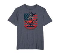Chill, Grill, Fulfill The American Dream T-Shirt, Men's Big and Tall, Heather Blue, 3X Tall