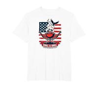 Chill, Grill, Fulfill The American Dream T-Shirt, Men's Big and Tall, White, 5X Tall