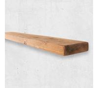 Chill House Ltd Rustic Chunky Floating Shelf Handmade From Solid Wood 6X1.5 Reclaimed Scaffold Board, - Teak 120 Cm