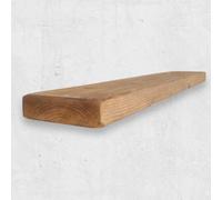 Chill House Ltd Rustic Chunky Floating Shelf Handmade From Solid Wood 6X2 Reclaimed Scaffold Board, - Teak 70 Cm