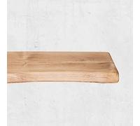 Chill House Waney/Live Edge Chunky Rustic Floating Shelf 9x1.5, Natural Oak, 130cm