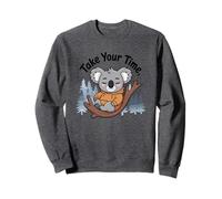 Chill Koala Resting in Hoodie Among Forest Pines Sweatshirt
