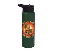 Chill Like A Capy Play Like A Pro Funny Capybara Gaming Stainless Steel Insulated Water Bottle
