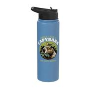 Chill Like a Capybara Eat Rest Repeat Design Stainless Steel Insulated Water Bottle
