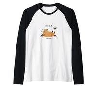 Chill Like A Capybara: Relaxed Animal Lover's Mantra Raglan Baseball Tee, Men, Black/White, XXL