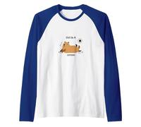 Chill Like A Capybara: Relaxed Animal Lover's Mantra Raglan Baseball Tee, Men, Royal Blue/White, XXL