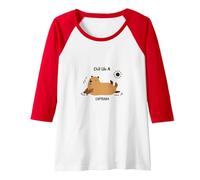 Chill Like A Capybara: Relaxed Animal Lover's Mantra Raglan Baseball Tee, Women, Red/White, XL