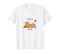 Chill Like A Capybara: Relaxed Animal Lover's Mantra T-Shirt, Men, White, 3XL