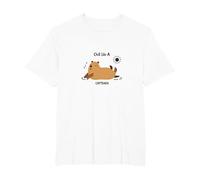 Chill Like A Capybara: Relaxed Animal Lover's Mantra T-Shirt, Men's Big and Tall, White, 4X Tall