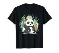 Chill Meditation Panda in Bamboo Forest Zen T-Shirt