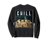 Chill Meme Animals Funny Lazy Sofa Party Pun Sweatshirt