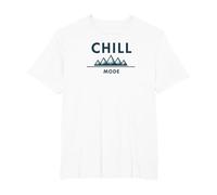 Chill Mode Mountain Adventure Relaxation T-Shirt, Men's Big and Tall, White, 3X Tall