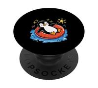 Chill Mode Penguin Floating Summer Vacation Sun Fun PopSockets Adhesive PopGrip