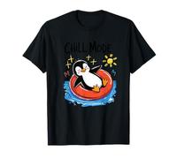 Chill Mode Penguin Floating Summer Vacation Sun Fun T-Shirt