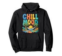 Chill Mood Tropical Hammock Sunset Relax Vibes Pullover Hoodie