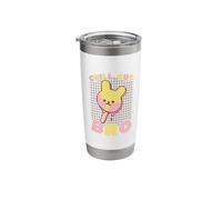 Chill Out Bro Kawaii Bunny Ice Pop Retro Grid Stainless Steel Insulated Tumbler