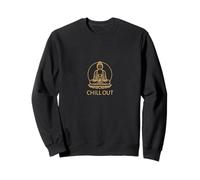 Chill Out Buddha - Minimal Zen Line Art Design Sweatshirt