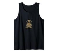 Chill Out Buddha - Minimal Zen Line Art Design Tank Top