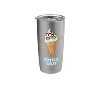 Chill Out Ice Cream Cone - Funny Summer Treat Pun Stainless Steel Insulated Tumbler