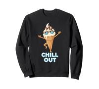 Chill Out Ice Cream Cone - Funny Summer Treat Pun Sweatshirt